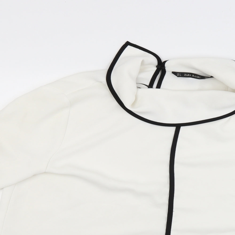 Zara Basic Womens White   Basic Blouse Size L