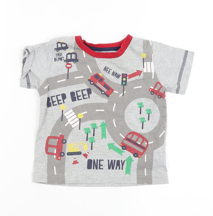 snooze Boys Grey   Basic T-Shirt Size 9-12 Months