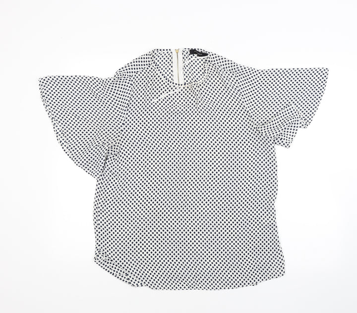 Atmosphere Womens White Basic Blouse Size 12
