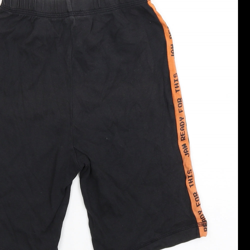 George Boys Black   Cargo Shorts Size 8-9 Years