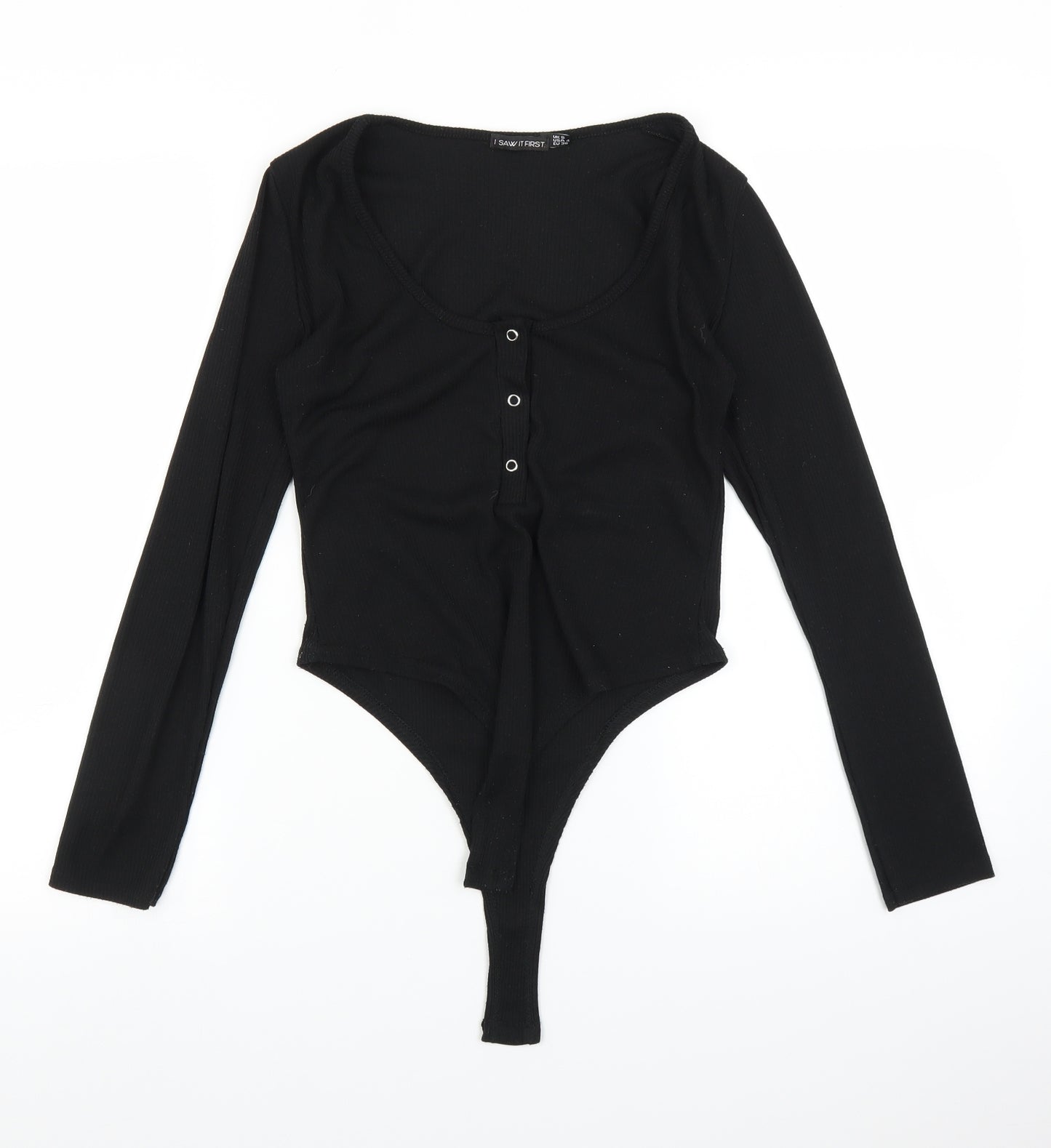 I SAW IT FIRST Womens Black   Bodysuit One-Piece Size 8