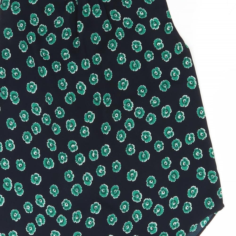 Whistler Womens Blue Floral  Basic Button-Up Size 6