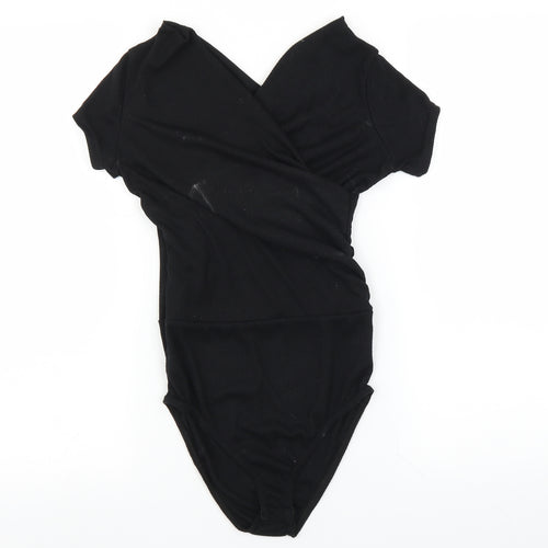 Boohoo Womens Black   Bodysuit One-Piece Size 8