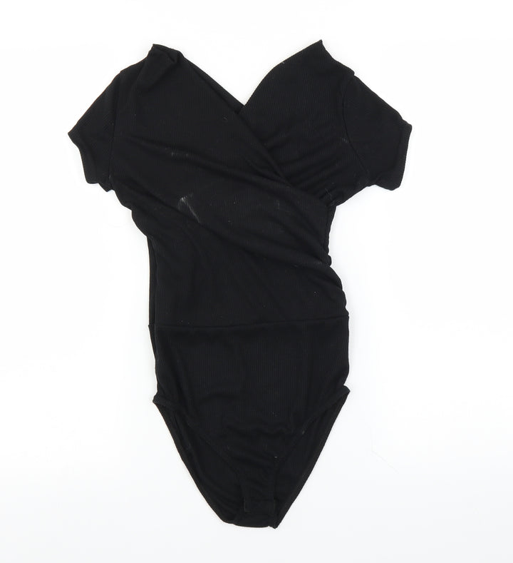 Boohoo Womens Black   Bodysuit One-Piece Size 8