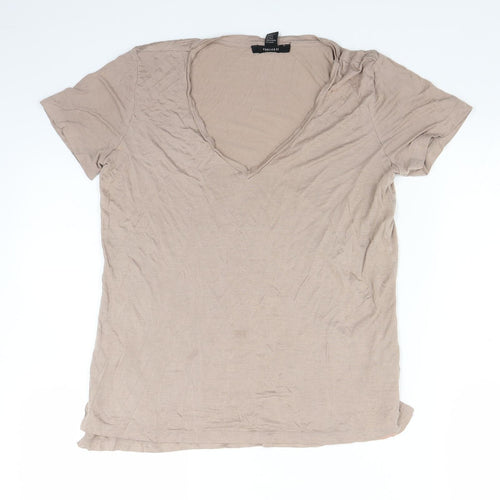 FOREVER 21 Womens Beige   Basic T-Shirt Size S