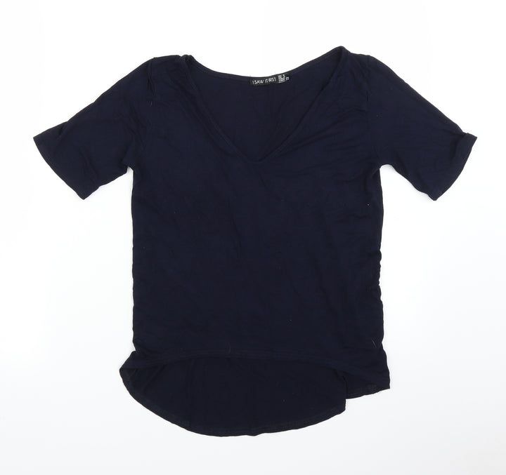 I SAW IT FIRST Womens Blue Basic T-Shirt Size 8