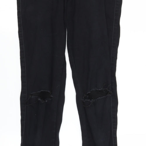 Missguided Womens Black  Denim Skinny Jeans Size 6 L28 in