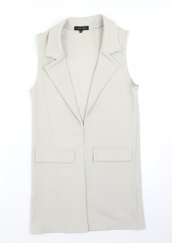 New Look Womens Grey Jacket Blazer Size 8