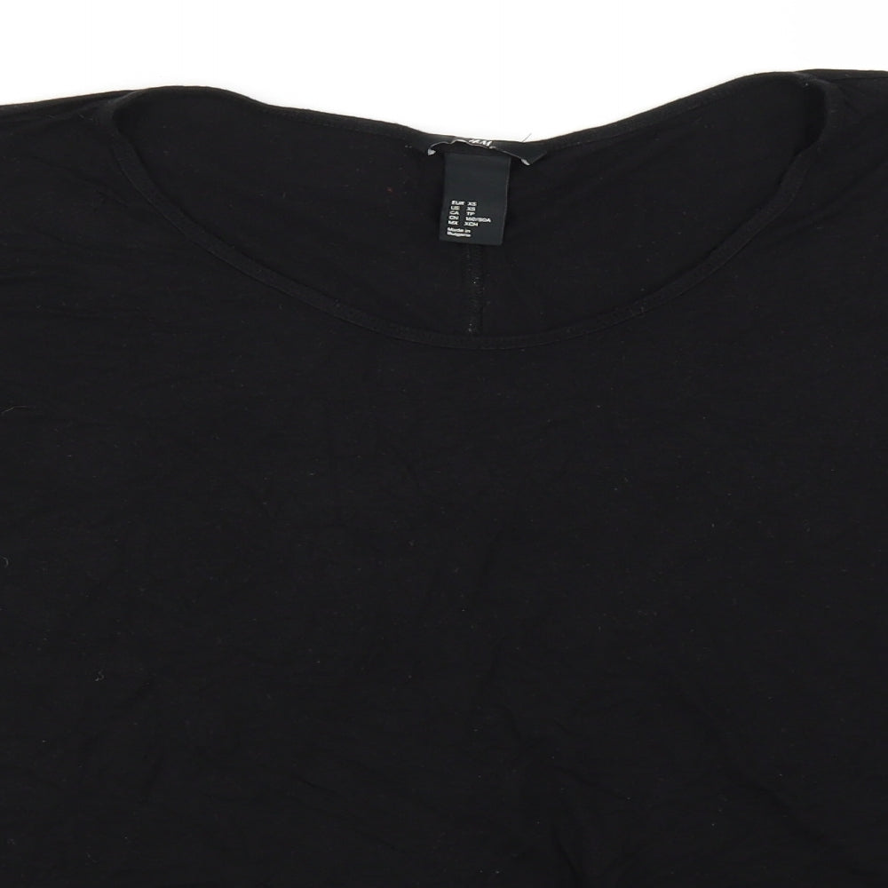 H&M Womens Black   Basic Blouse Size XS