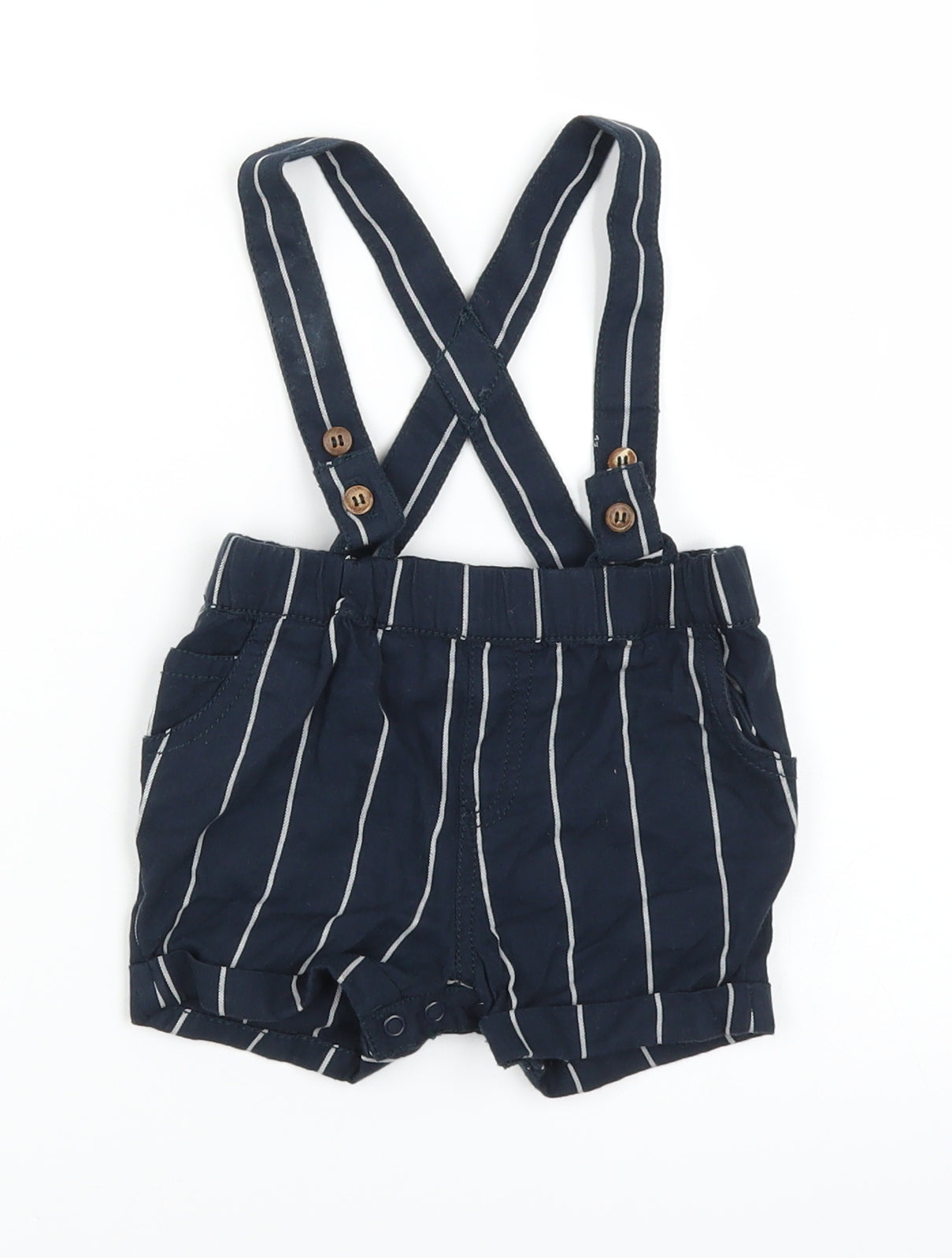 NEXT Baby Black Striped   Trousers Size 0-3 Months  - straps