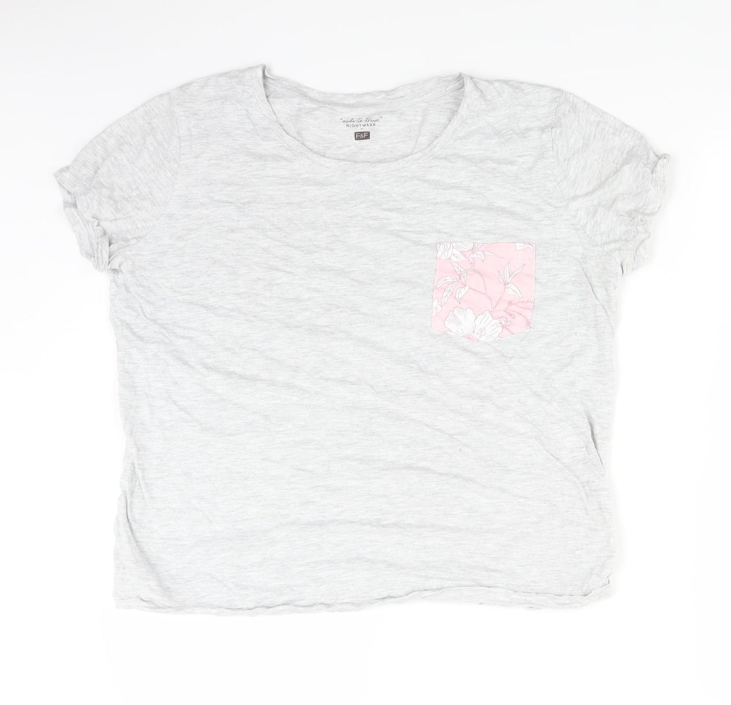 F&F Womens Grey   Basic T-Shirt Size 20