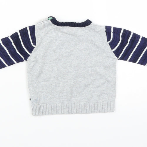 Nutmeg Baby Grey   Pullover Jumper Size 0-3 Months  - car