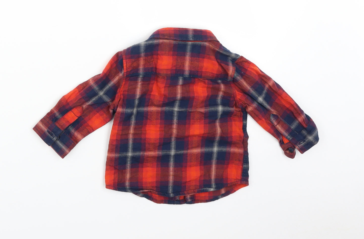 NEXT Baby Red Plaid  Basic Button-Up Size 3-6 Months