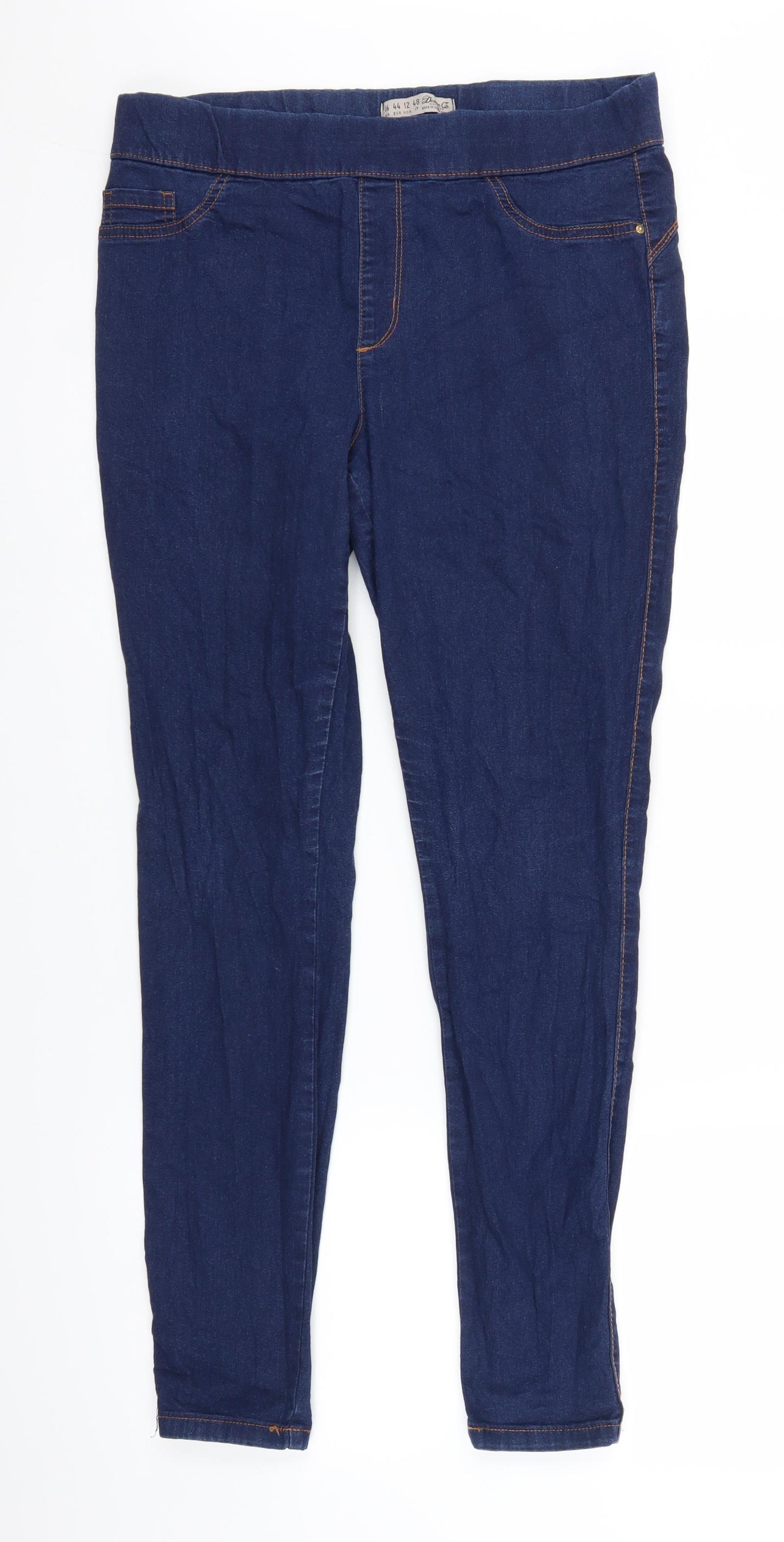 Primark Womens Blue  Denim Jegging Jeans Size 16 L27.5 in