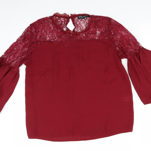 Select Womens Red   Basic Blouse Size 14