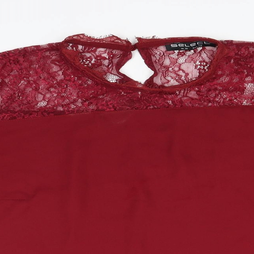 Select Womens Red   Basic Blouse Size 14