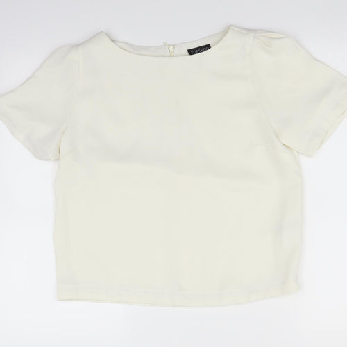 Topshop Womens White   Basic Blouse Size 10