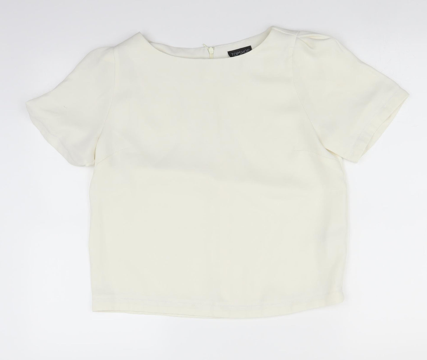 Topshop Womens White   Basic Blouse Size 10