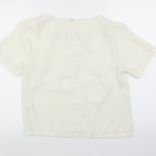 Topshop Womens White   Basic Blouse Size 10