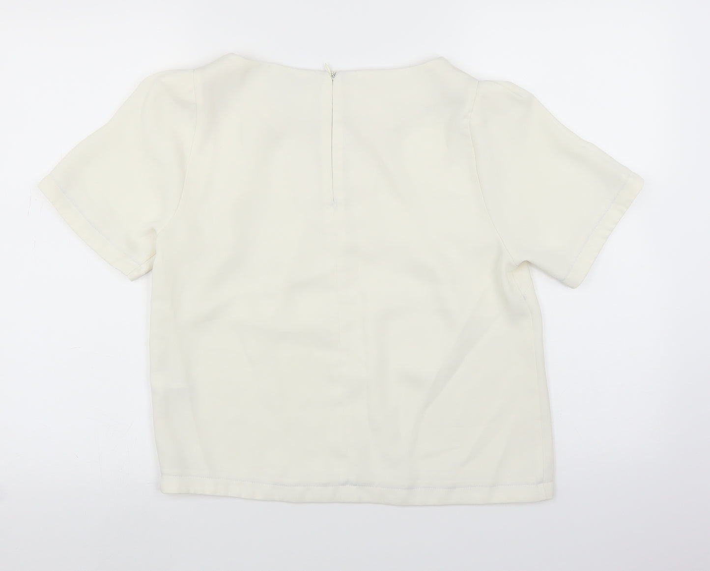 Topshop Womens White   Basic Blouse Size 10