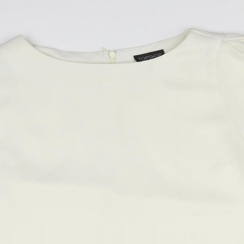 Topshop Womens White   Basic Blouse Size 10
