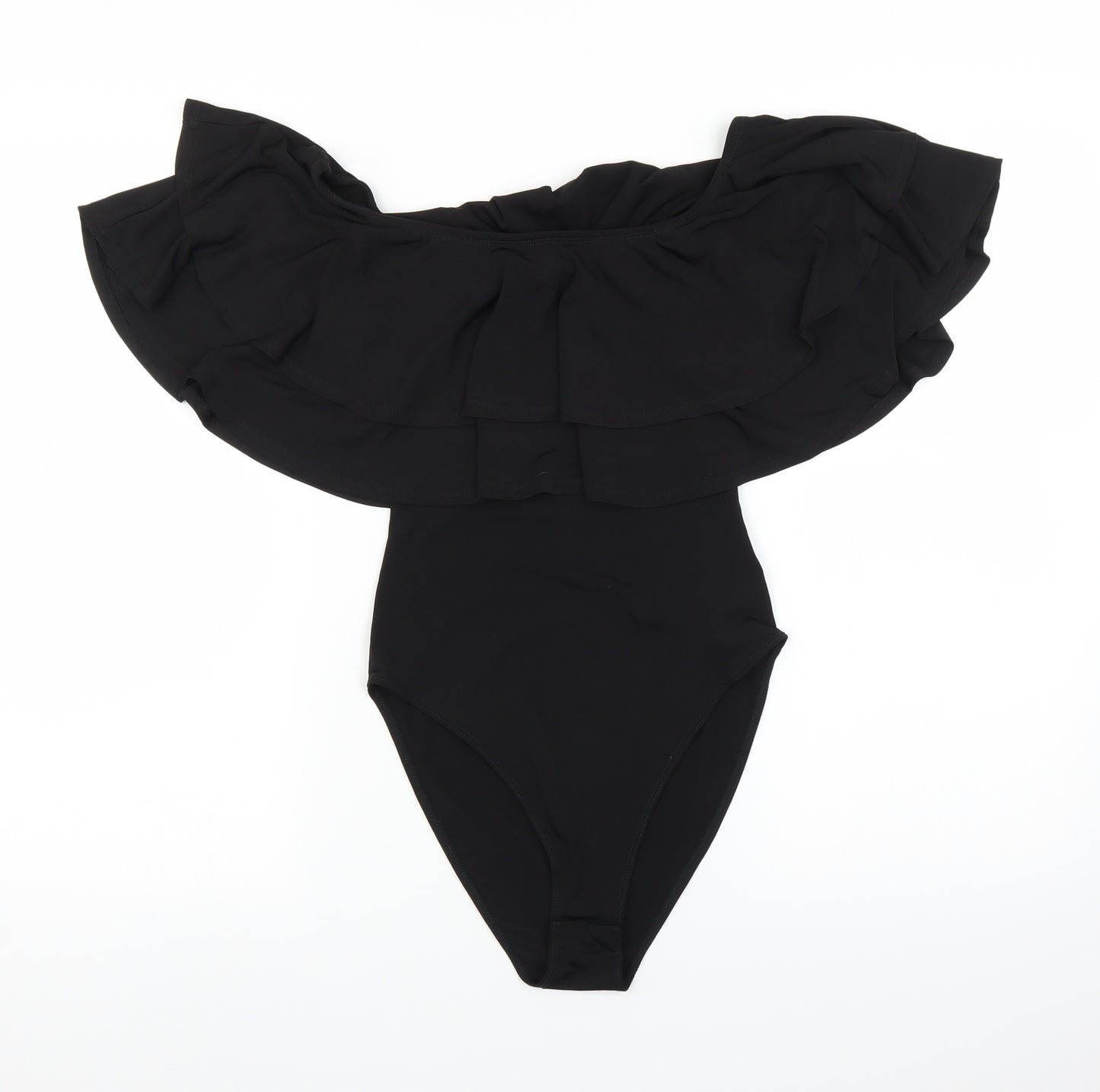 New Look Womens Black   Bodysuit One-Piece Size 10