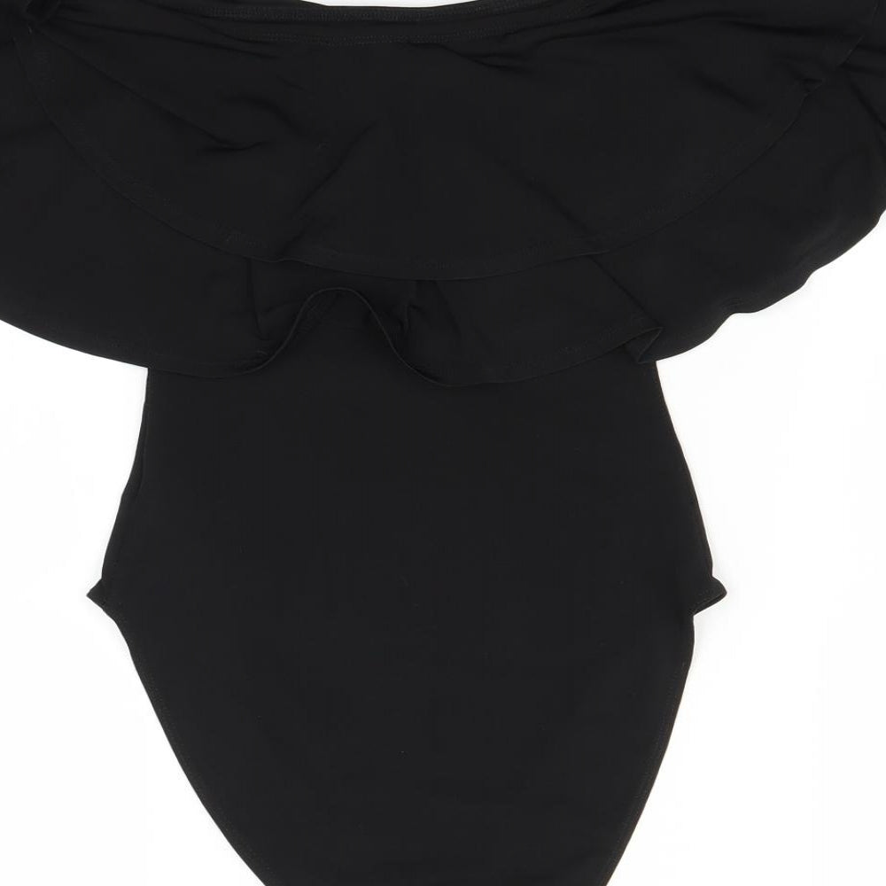 New Look Womens Black   Bodysuit One-Piece Size 10