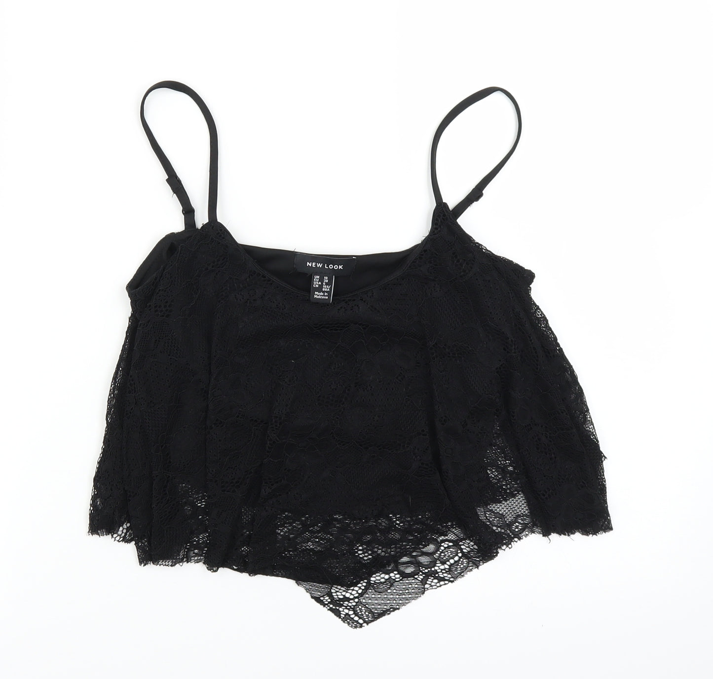 New Look Womens Black   Cropped Tank Size 10