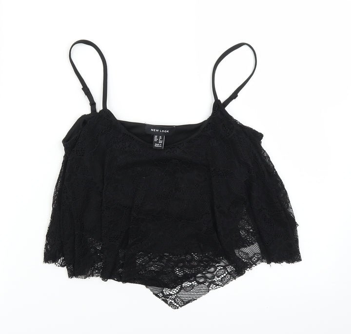 New Look Womens Black   Cropped Tank Size 10