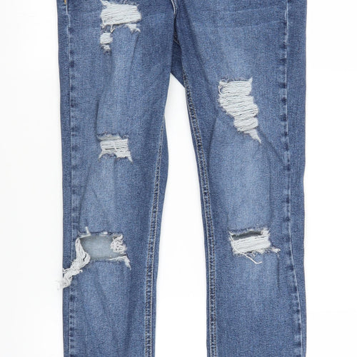 Topshop Womens Black  Denim Skinny Jeans Size 28 in L26 in