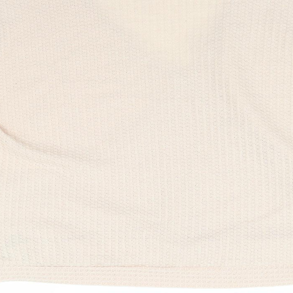 SheIn Womens Beige   Wrap Blouse Size L