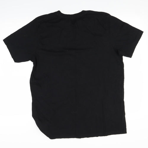 glamzoo Mens Black    T-Shirt Size L