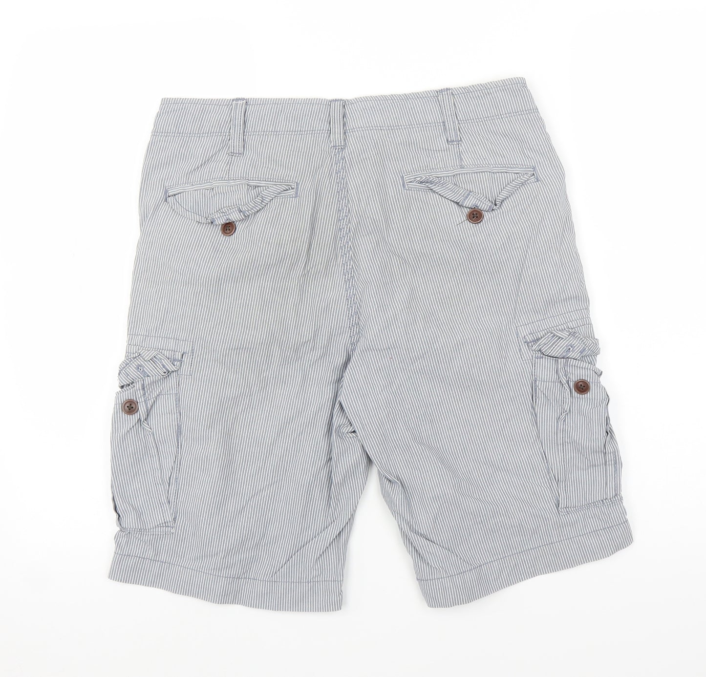 TU Mens Blue Striped  Bermuda Shorts Size 30 in