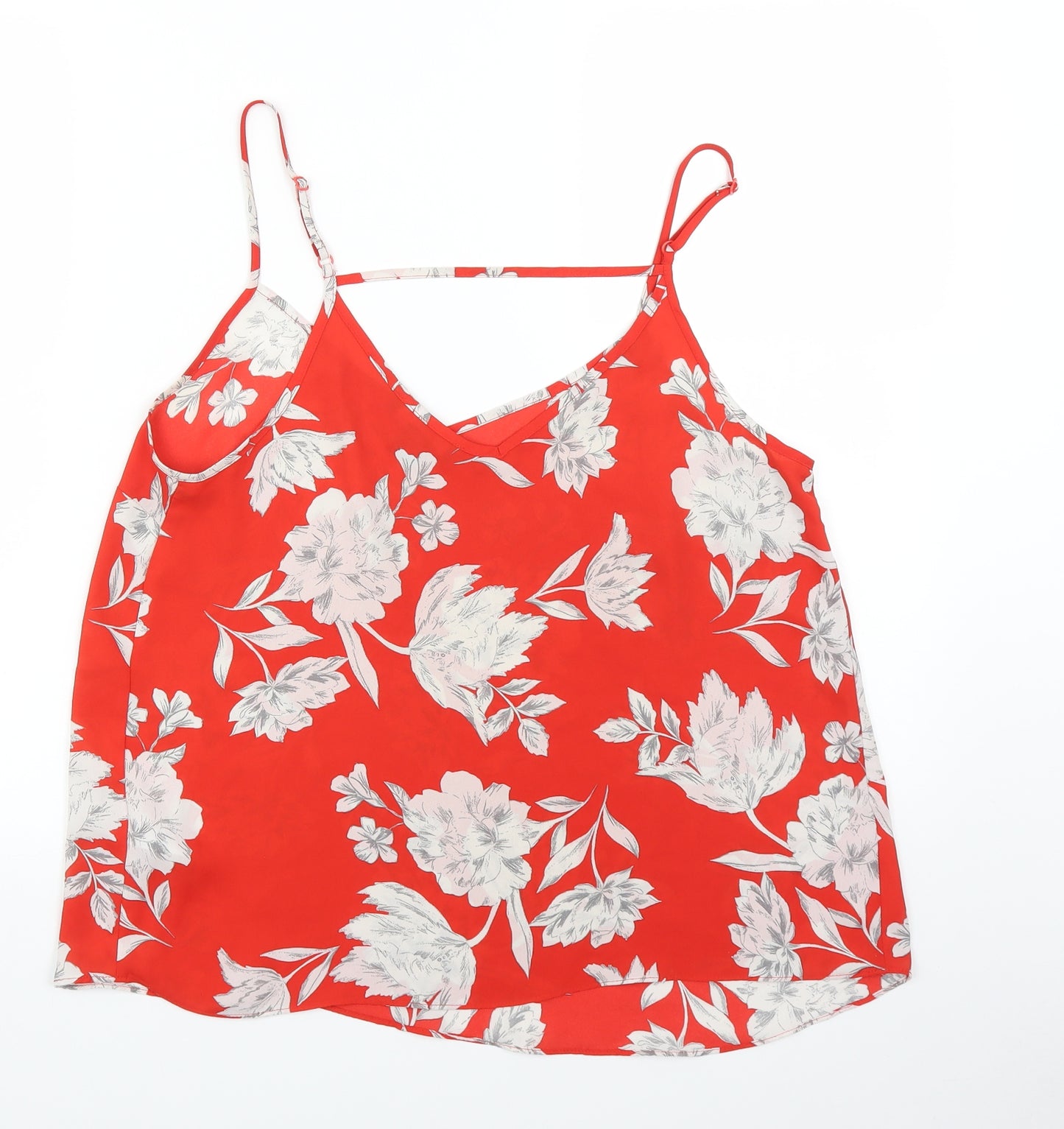 Primark Womens Red Floral  Basic Blouse Size 14