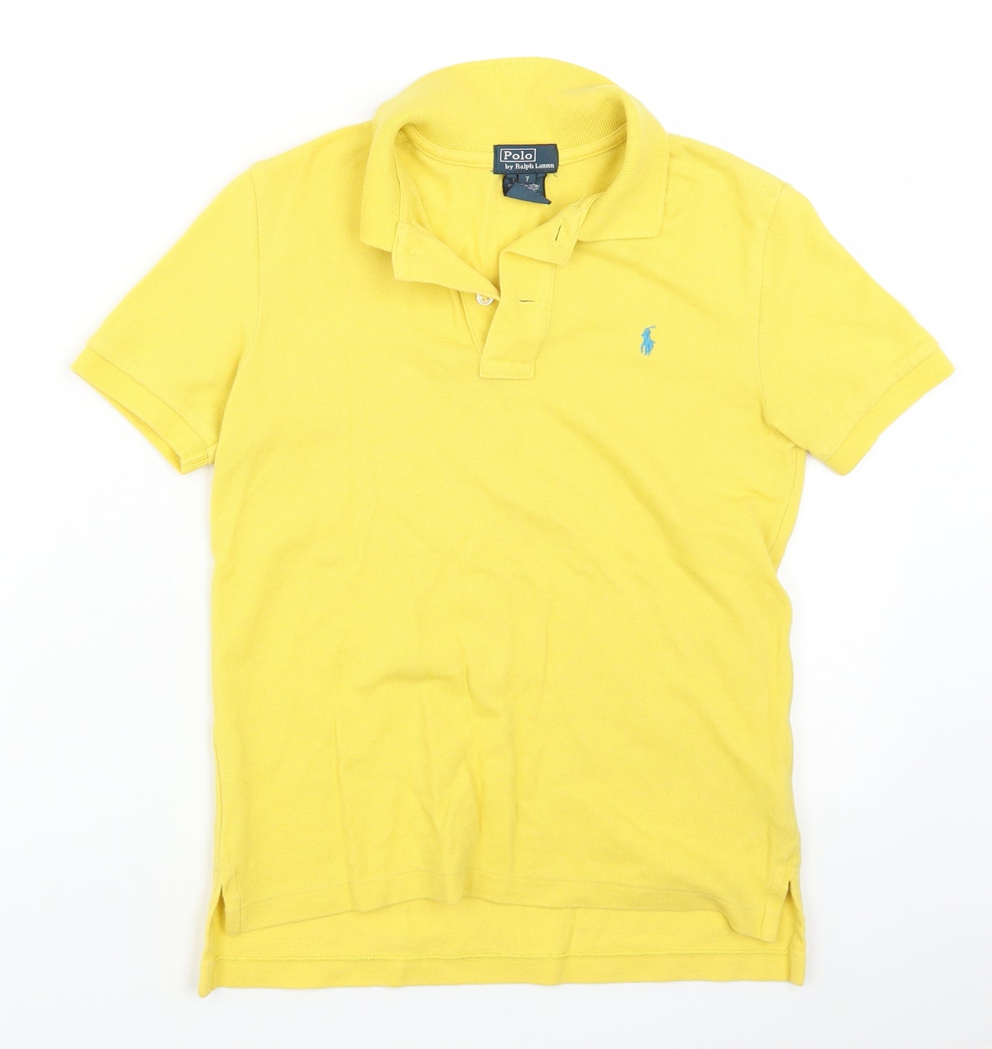 Polo Ralph Lauren Boys Yellow   Basic Polo Size 7 Years