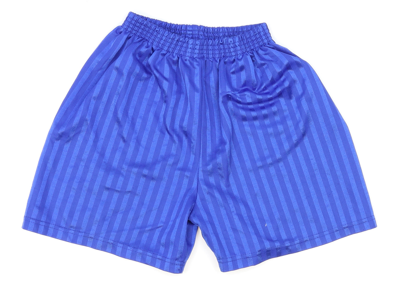 Unbranded Boys Blue Striped  Sweat Shorts Size 12-13 Years