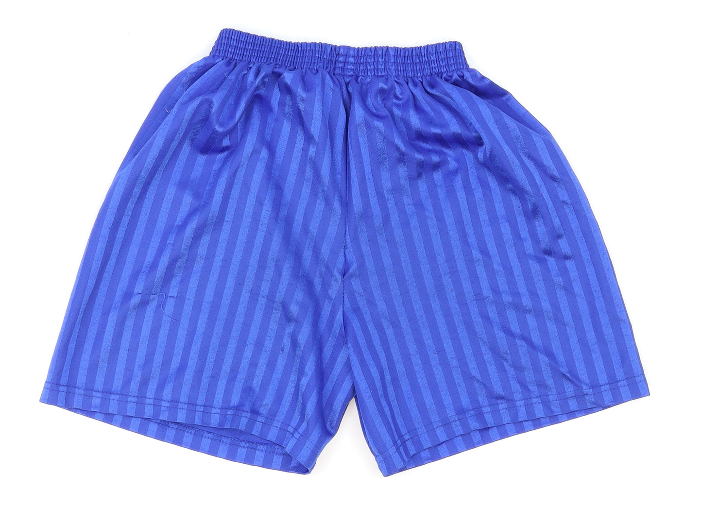 Unbranded Boys Blue Striped  Sweat Shorts Size 12-13 Years