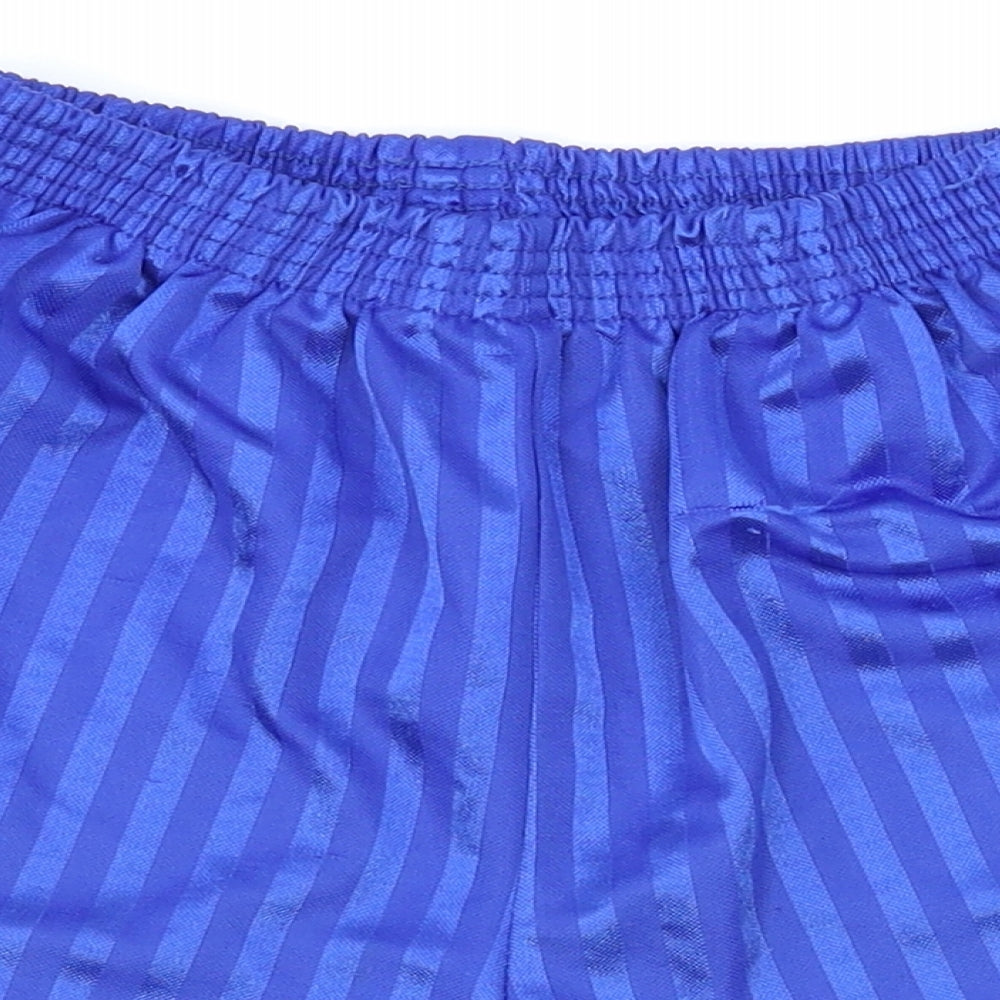 Unbranded Boys Blue Striped  Sweat Shorts Size 12-13 Years