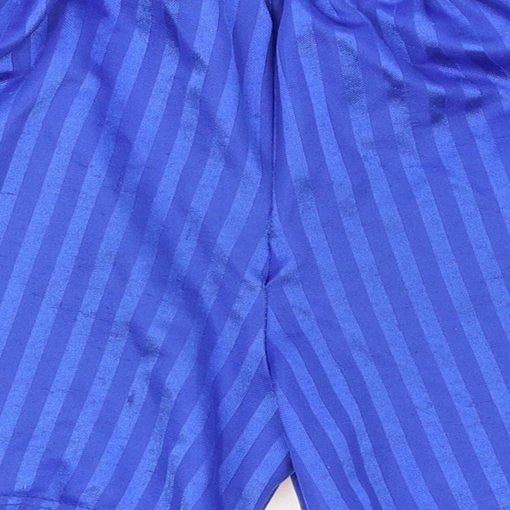 Unbranded Boys Blue Striped  Sweat Shorts Size 12-13 Years