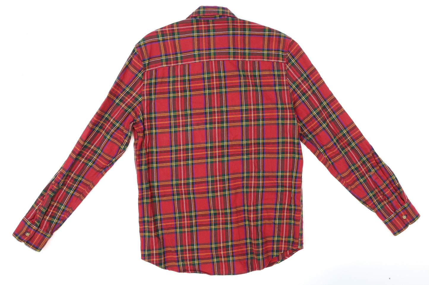 Topman Mens Red Plaid   Button-Up Size M