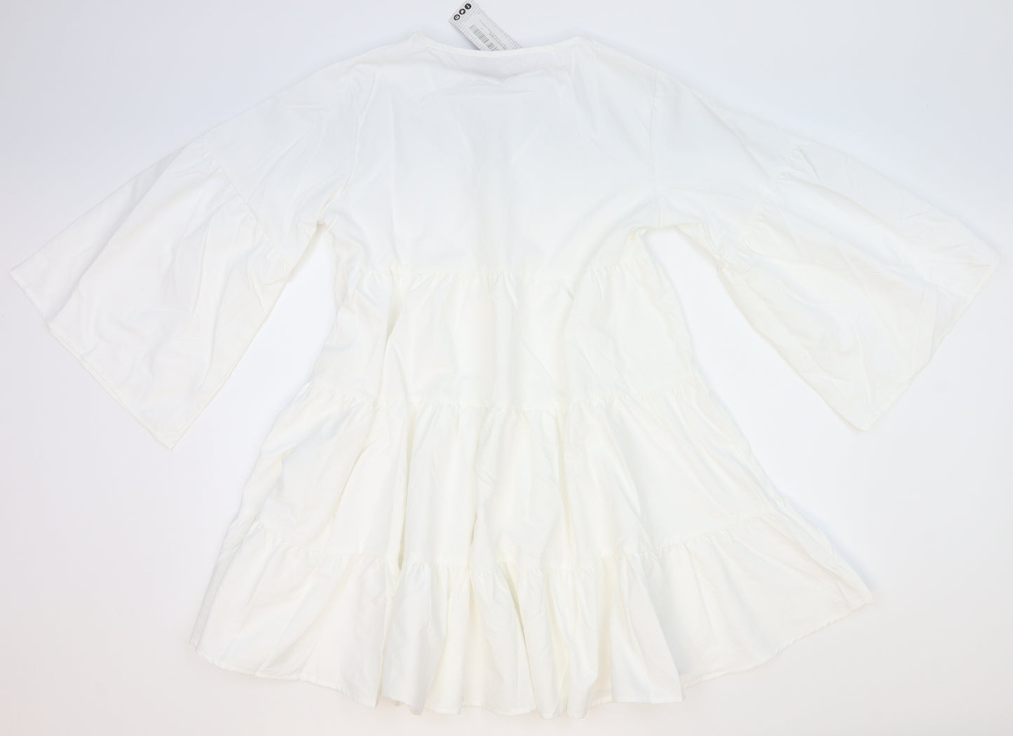 Boohoo Womens White   A-Line  Size 10  - Smock Dress