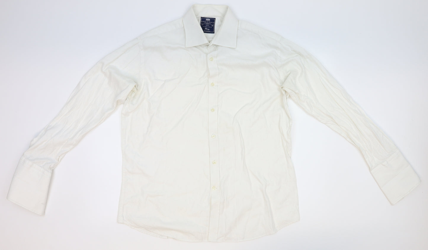 Hawes & Curtis Mens White    Dress Shirt Size 17