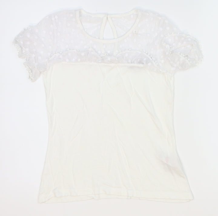 Dorothy Perkins Womens White Basic Blouse Size 4