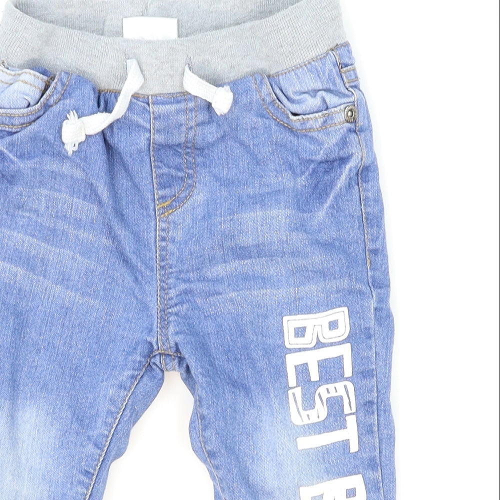 So Cute Boys Blue  Denim Sweatpants Jeans Size 18-24 Months  - Bro