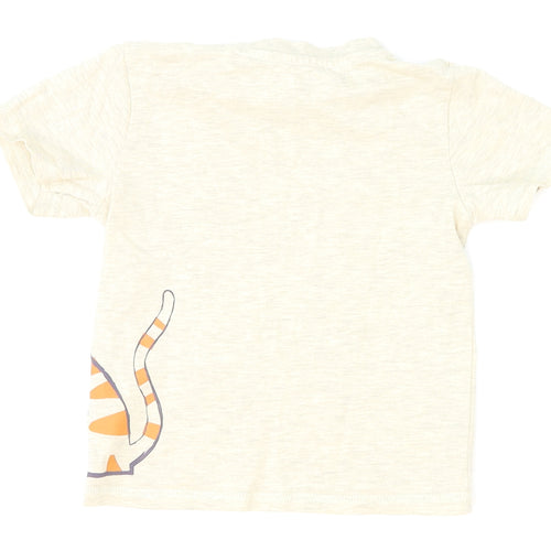 TU Baby Beige   Basic T-Shirt Size 18-24 Months  - tiger