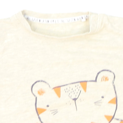 TU Baby Beige   Basic T-Shirt Size 18-24 Months  - tiger