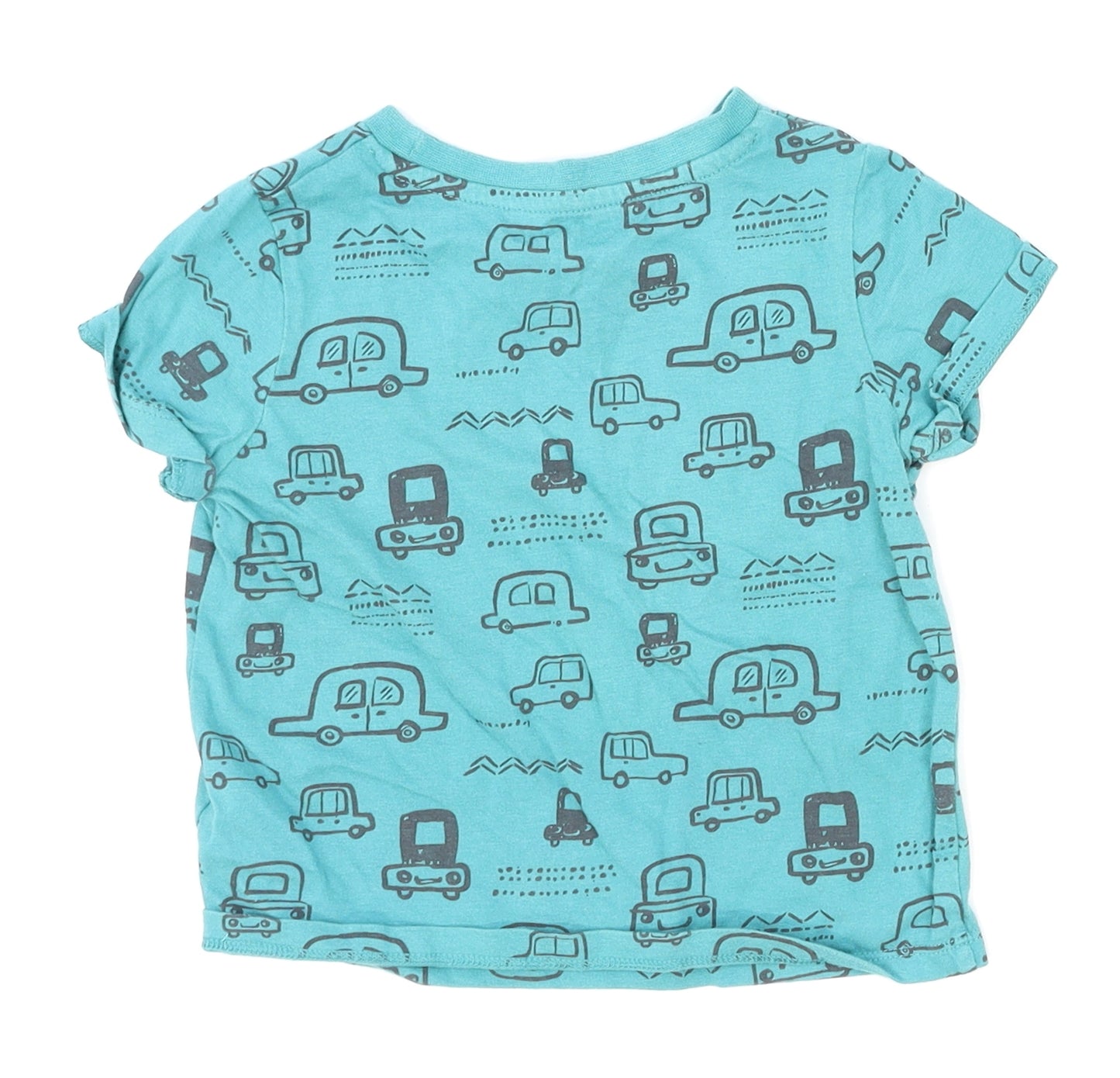 F&F Boys Blue   Basic T-Shirt Size 18-24 Months  - Cars