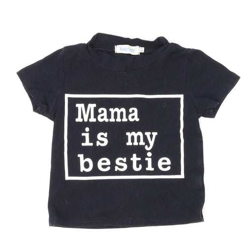 Dbow Baby Black   Basic T-Shirt Size 12 Months  - Mama is my Bestie