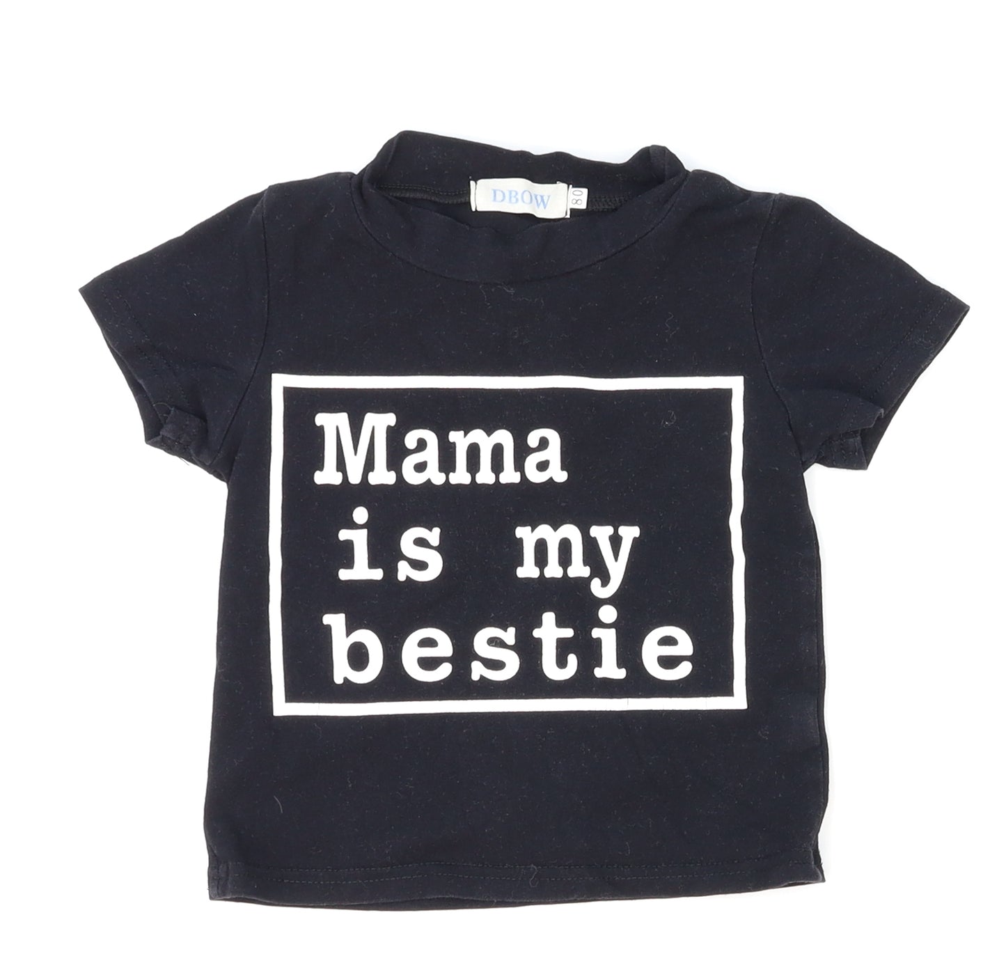 Dbow Baby Black   Basic T-Shirt Size 12 Months  - Mama is my Bestie