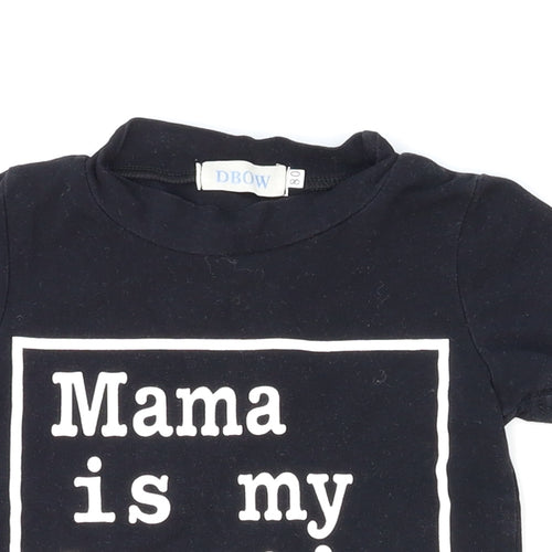 Dbow Baby Black   Basic T-Shirt Size 12 Months  - Mama is my Bestie